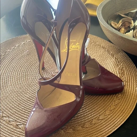 Christian Louboutin Burgundy Women's Shoes - Picture 2 of 12